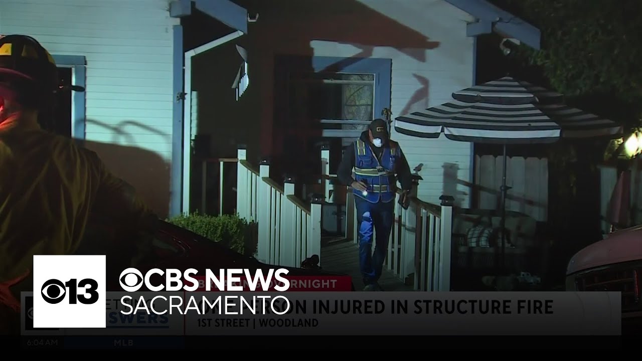 One person hurt in Woodland house fire