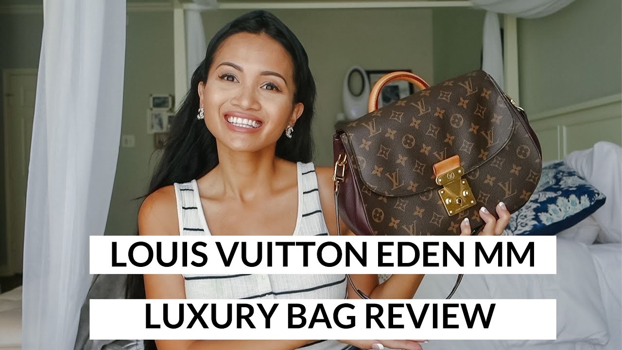 Louis Vuitton Bag Eden MM Monogram Aurore Bag with Shoulder Strap