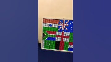 13 Different country flags in one frame | Rubik’s cube art #shorts #rubikscube #youtubeshorts #flag