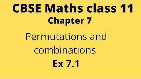 CBSE class 11 maths in Tamil | Chapter 7 | Permutations and Comb | For online class : 9943670774