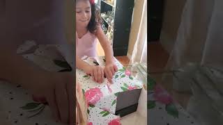 unwrapping a birthday gift.... Michael Aram Ginco Butterfly 🦋 nut Ball
