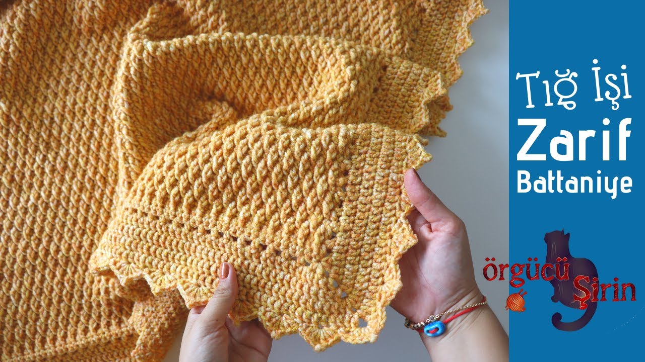 Tığ İşi Zarif Battaniye Modeli / Örgü Modelleri