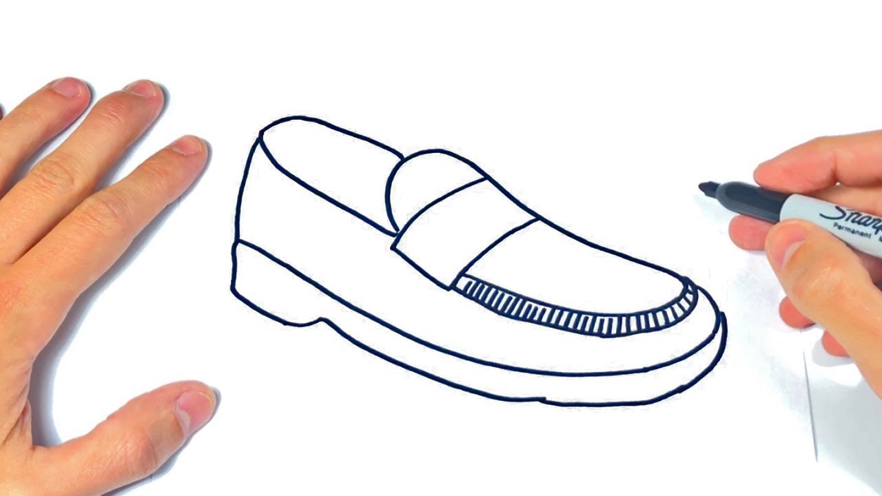 Cómo dibujar un Zapato Paso a Paso | Dibujo de Zapato - YouTube