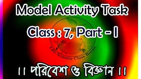 Model Activity Task Class 7 Part-1 Environment and Science.
