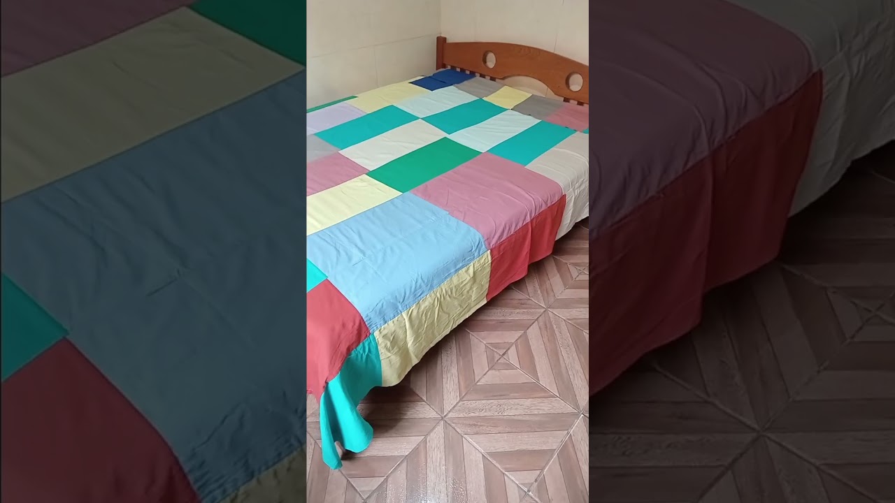 Lençol de Retalhos com costura francesa