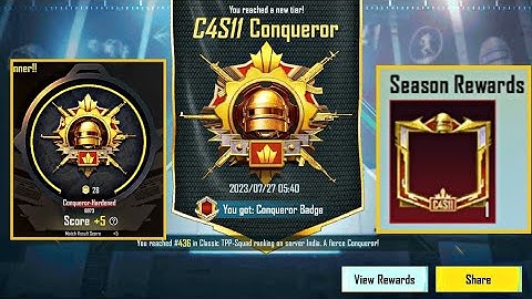Finally Reached Conqueror 🤩 C4S11 #bgmi