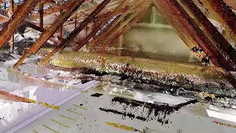 Fly-through 3D laser scan of some plenum space
