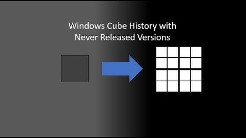 Windows Cube History with Never Released Versions (Update 1)
