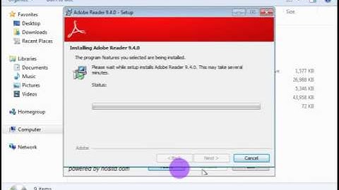 How to install Adobe Reader in Windows 7
