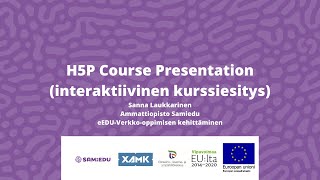 Video-ohje: H5P - Course Presentation (interaktiivinen diaesitys)