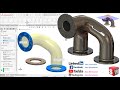 SolidWorks Tutorial N°8: Comment réaliser une pièce avec esquisse 3D et Bossage, Base Balayé.