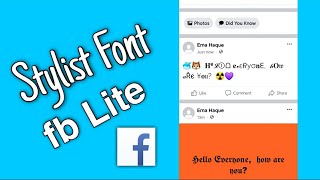 How to Use Different Stylish Font on Facebook Lite. screenshot 2