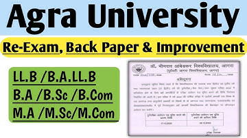 Re-Exam,Back Paper & Improvement  Agra University/Dbrau