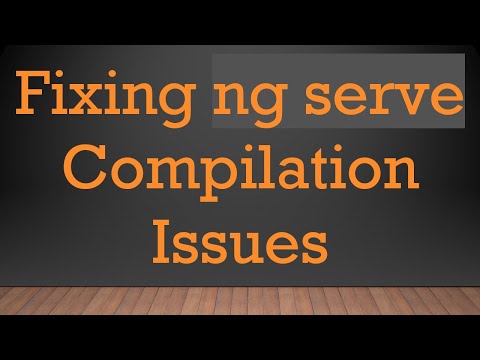 Fixing ng serve