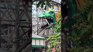 Roller Coaster Train Getting eaten by a Dragon on the Dragon Coaster at Playland Park
Roller Coaster Train Getting eaten by a Dragon on the Dragon Coaster at Playland Park Roller Coaster Train Getting eaten by a Dragon on the Dragon Coaster at Playland Park