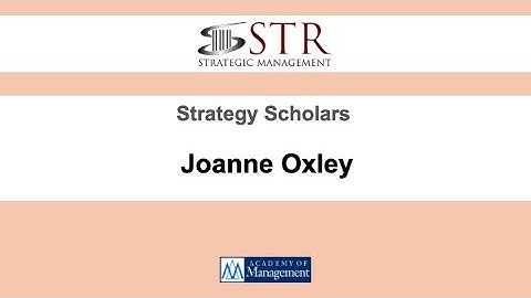 STR Meet the scholar: Joanne Oxley, U. of Toronto