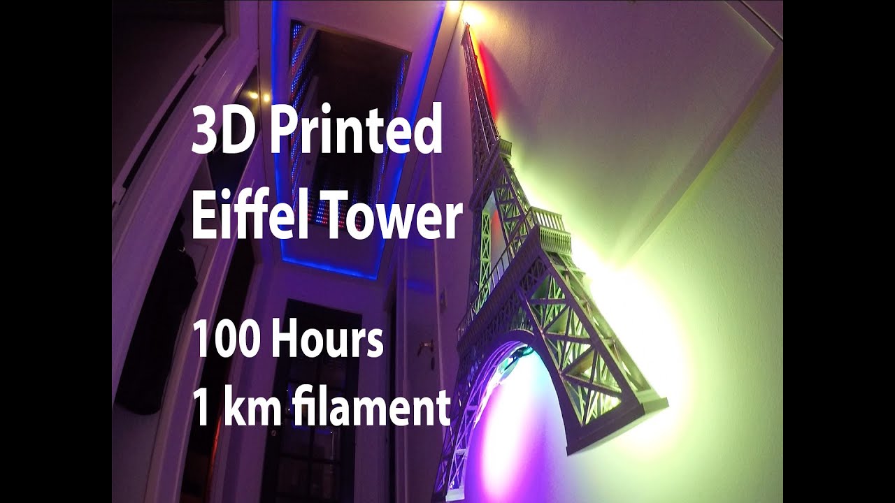 Tall 3D printed Eiffel Tower - YouTube
