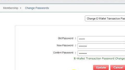 Changing Ewallet Password & Security Question 90702927