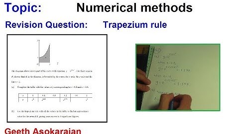 AS/A-Level Maths Numerical methods - Revision Question 3 on the Trapezium rule