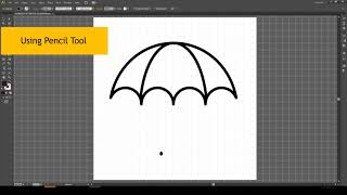 How to Draw Umbrella, Rain, weather Icon - Illustrator Tutorial