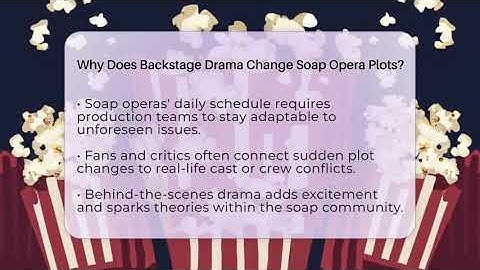 Why Does Backstage Drama Change Soap Opera Plots? - Soap Opera Insider