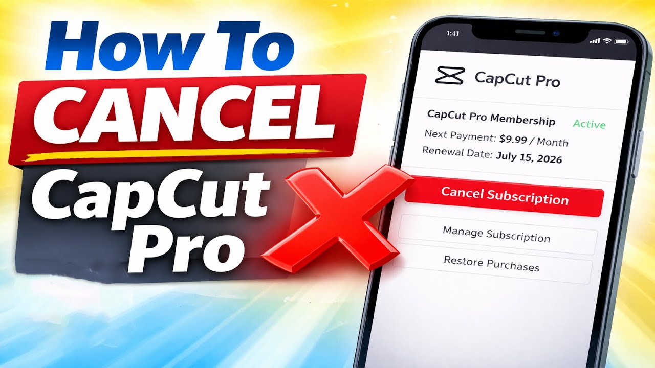 How To Cancel CapCut Pro Subscription iPhone & Android, Windows – Stop Auto Renewal 2026