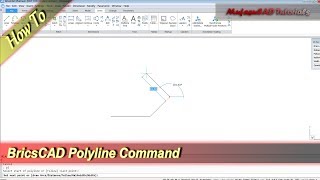 BricsCAD Polyline Command Basic Tutorial For Beginner
