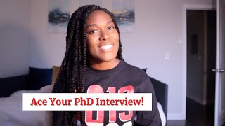 How to Ace your PhD Interview