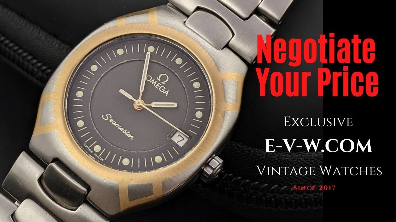 1988 Omega Seamaster Polaris 396.1022 18k Gold & Steel Date 31MM Unisex midsize Quartz Watch
