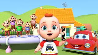 five little monkeys safety rules kids lolo nursery rhymes