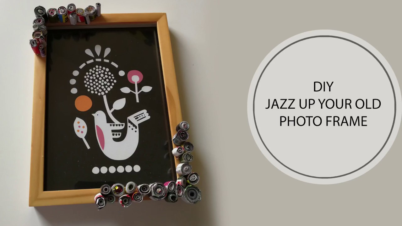DIY Jazzed up Recycled Paper Photo Frame