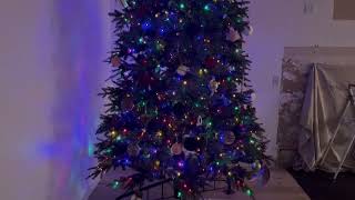 Glitzhome 15ft Prelit Artificial Christmas Tree, Radiant Evergreen Fir, A magical tree that makes