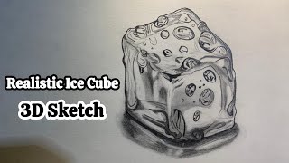 Watch! How to make a Realistic Ice Cube | Realism Drawing | Step by Step