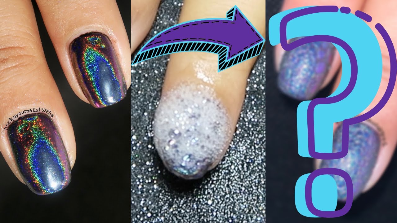 I Tried Doing Soap Bubble Nail Art | Holographic Nails ...