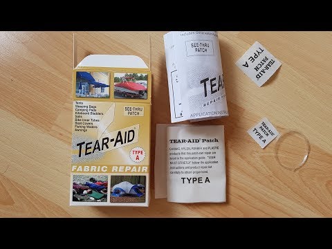 Tear-Aid Type A Fabric Repair See-Thru Tape Patch Kit