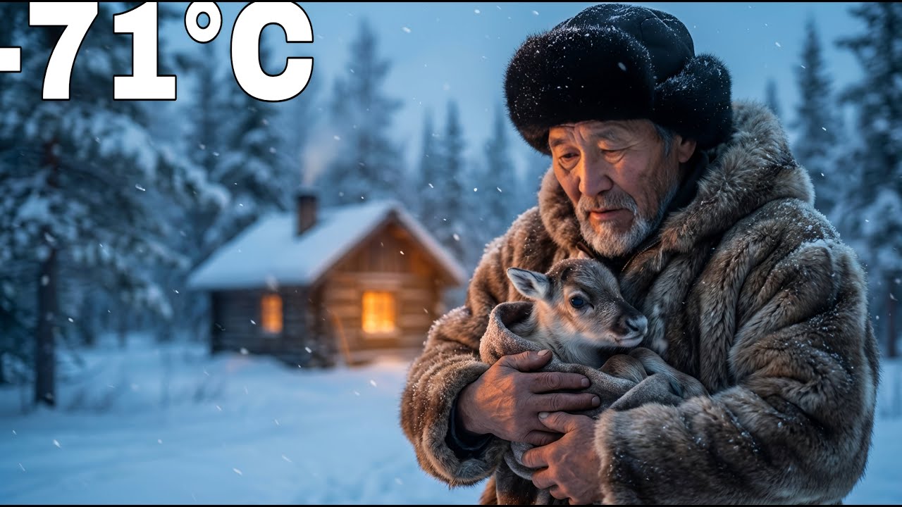 80 Year Old Man Rescues a Dying Baby Reindeer at  -71°C in Siberia