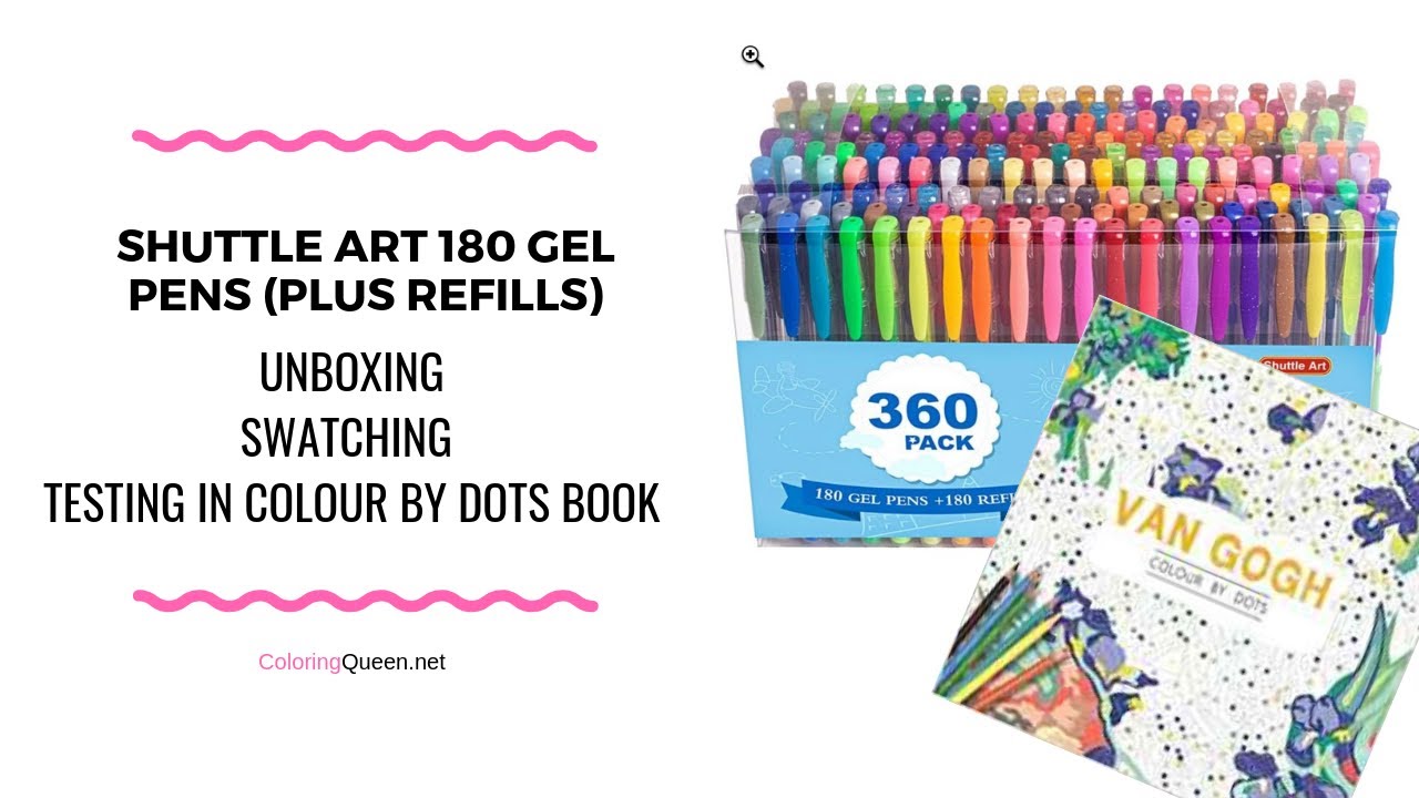 Shuttle Art 360 Gel Pens - Unboxing, Swatching