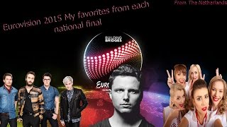 Eurovision 2015 My favorite From each national final