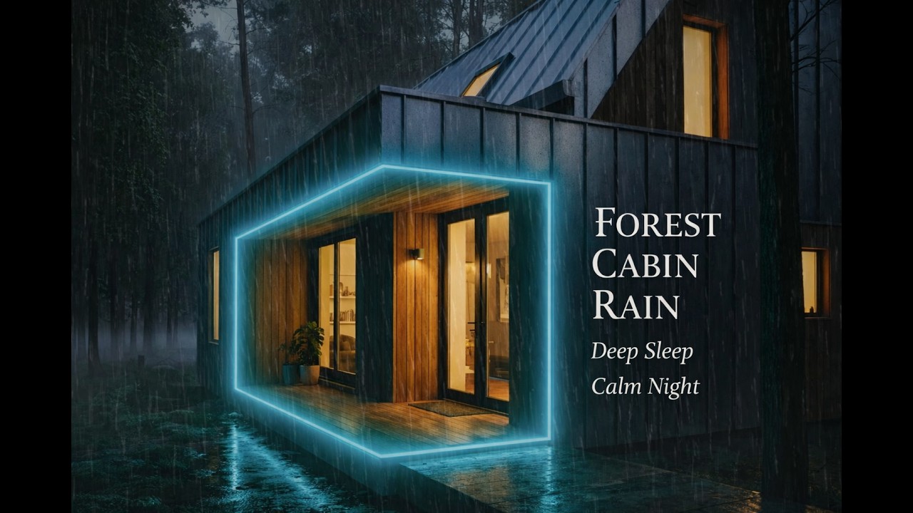 LIVE Heavy Rain at a Forest Cabin ASMR for Deep Sleep | Stress Relief Insomnia Aid Cozy Night Sounds