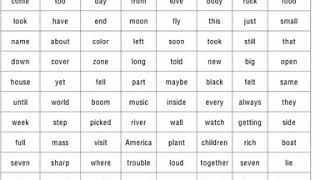 Word Reading Form Onefall