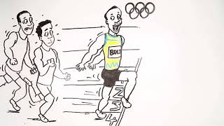 Clip of Usain Bolts Draw my Life