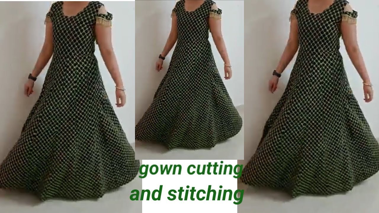 Floor length gown cutting sewing | Floor length gown cutting sewing floor  length gown making for summer season Party wear gown cutting sewing | party  wear umbrella gown kaise sile... | By