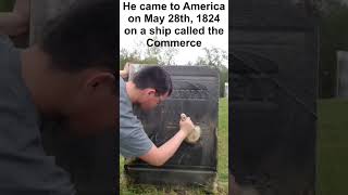 cleaning the stone of John Osborn #cemetery #neverforgotten