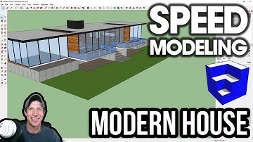 MODERN HOUSE SPEED BUILD - SketchUp Speed Modeling