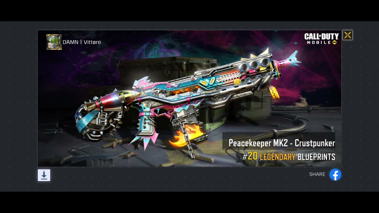 V-ictory spin(s) for Peacekeeper - Crustpunker in Live, Laugh, Boom! Draw | Call of Duty Mobile Indo