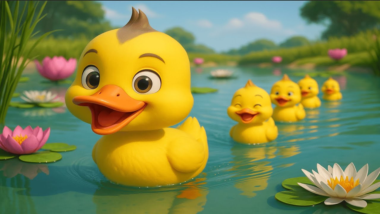 💛Rățuștele Mele pe Apă s-au Dus🦆🌺 🌿 - Desene Animate si Cântece pentru Copii de la | RILU KIDS