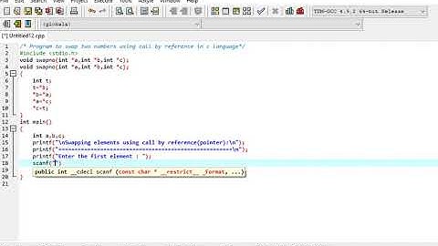 Program to swap three numbers using call by reference in c language