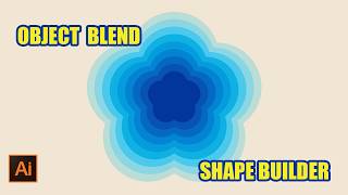 Random Effects using Object Blend and Shape Builder in Adobe Illustrator | DesignMentor