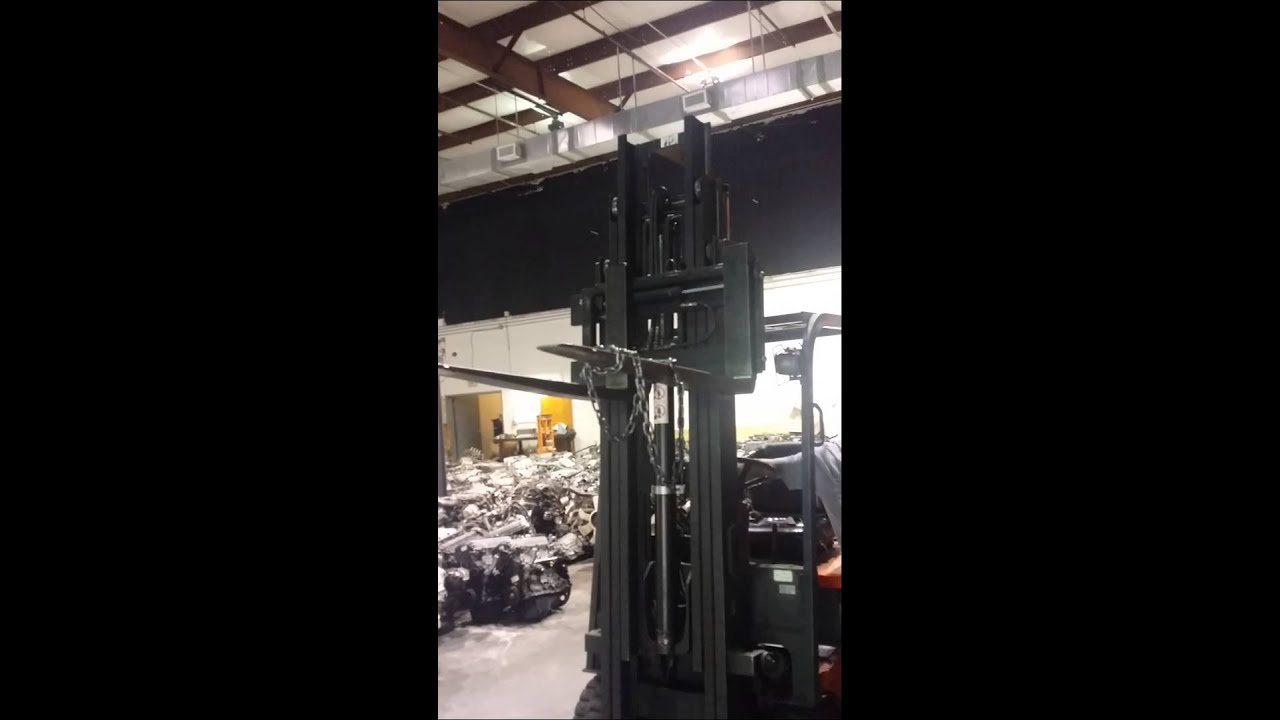 Toyota fork lift main mast cylinder - YouTube hydraulic hose diagram 