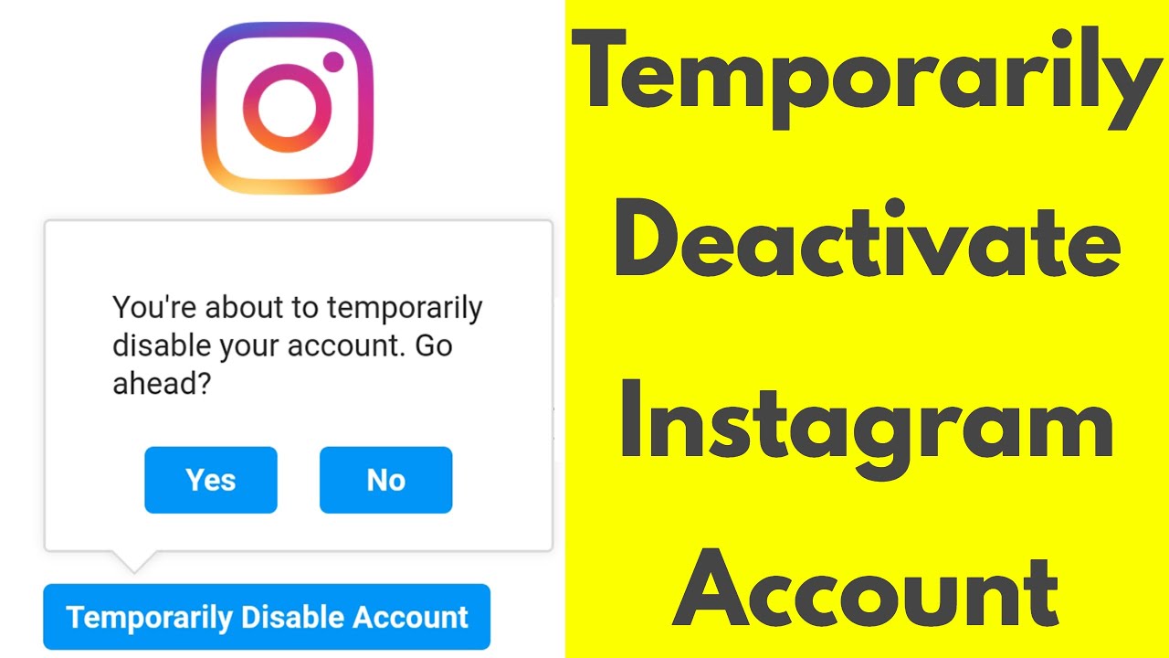 How to Temporarily Deactivate instagram Account in Android Mobile &  iphone-30